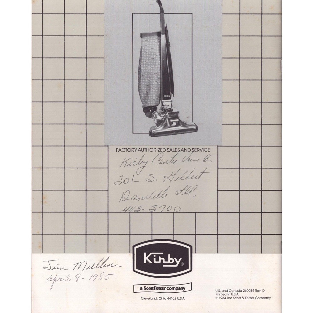 Vintage 1980s Kirby Heritage II System Use and Care Manual Booklet Vacuum - Picture 2 of 3